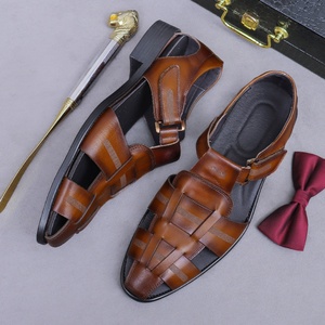 Sandalias Casuales de Verano para Hombre, de Cuero Vacuno, Capa Superior de Cuero Genuino, Diseño Transpirable con Punta Redonda, Hebilla de Cuero Genuino, Estilo Outdoor - Product Image 2