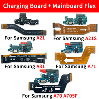Cable Flexible para Puerto de Carga, Repuestos para Reparación de Teléfonos Móviles Samsung A21 A21S A31 A41 A51 A70, Cables Flexibles para Teléfonos Móviles