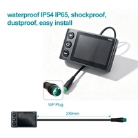 S866 LCD-Display für E-Bike E-Scooter Wasserdichter 5-Pin SM-Anschluss Multifunktionales Bedienfeld Mit Verlängertem Kabel Zubehör