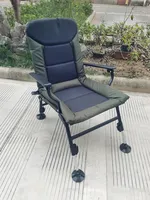 Chaise de camping inclinable portable, chaise de camping pliable avec repose-pieds, appui-tête, sac de rangement, chaise inclinable en maille avec sac à dos