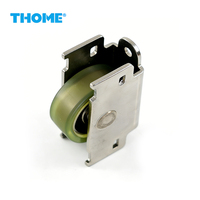 Aksesoris Pintu Geser Tak Terlihat Modern Desain Aluminium Alloy Ghost Silent Pulley Buffer Beban 80KG Kamar Tidur/Ruang Tamu