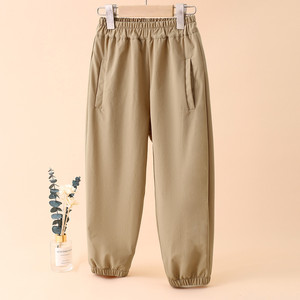 Pantalon <span class=keywords><strong>de</strong></span> jogging décontracté léger pour garçons, taille élastique, avec revers, pour grands enfants, coupe confortable, sportif, printemps-automne - Product Image 4