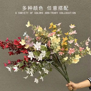 Mini-matériaux floraux artificiels de jasmin, verdure, thème forêt, décoration de plafond de mariage, arrangements floraux artificiels, fausses fleurs - Product Image 3