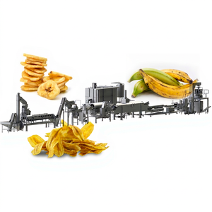 Machines de fabrication de chips de banane croustillantes à la friteuse à gaz entièrement automatiques professionnelles Ligne de production de transformation de tranches de banane - Product Image 1