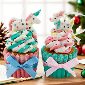 Personalizado al por mayor <span class=keywords><strong>de</strong></span> color brillante árbol <span class=keywords><strong>de</strong></span> Navidad helado pastel con <span class=keywords><strong>unicornio</strong></span> Topper arco adorno colgante para la decoración <span class=keywords><strong>de</strong></span> la fiesta <span class=keywords><strong>de</strong></span> Navidad - Product Image 1