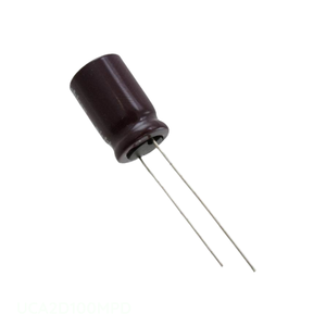 ตัวแทนจำหน่ายอย่างเป็นทางการ คาปาซิเตอร์อะลูมิเนียม 10UF 20% 200V แบบขาเสียบผ่านรู UCA2D100MPD 10 ยูเอฟ - Product Image 1