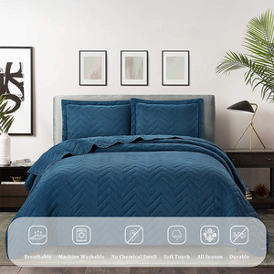 Ensemble <span class=keywords><strong>de</strong></span> couvre-<span class=keywords><strong>lit</strong></span> en polyester léger et imperméable, à ultrasons, king, blanc, à bas prix - Product Image 2