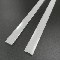 Profilé en plastique pour bande LED, diffuseur LED en PC pour éclairage linéaire, canal en aluminium