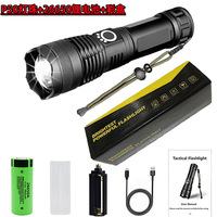 Lampe Torche Tactique de Chasse LED P70 Rechargeable USB, 100 000 Lumens, 4 Modes, Portée 3000m, Lumière Blanche Effet Laser, pour Arme