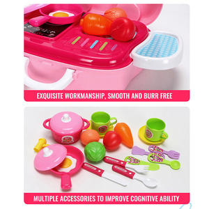 Jeu de cuisine éducatif précoce pour enfants, kit de cuisine simulée en valise portable, jouets de cuisine d'imitation pour enfants - Product Image 5