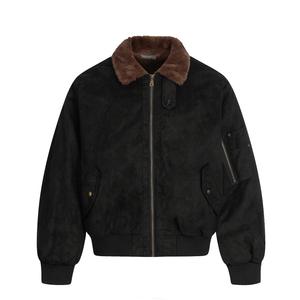 Chaqueta de Forro Polar Personalizada para <span class=keywords><strong>Hombre</strong></span>, Chaqueta Bomber de <span class=keywords><strong>Terciopelo</strong></span> <span class=keywords><strong>Rojo</strong></span> Invernal, Elegante Chaqueta de Pana MM, Ropa 2025 - Product Image 5