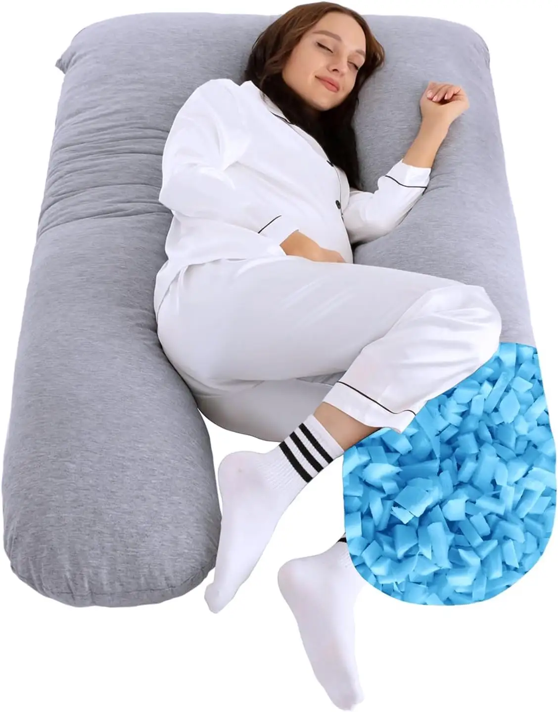 Cuscino di maternità in cotone Premium a forma di U,