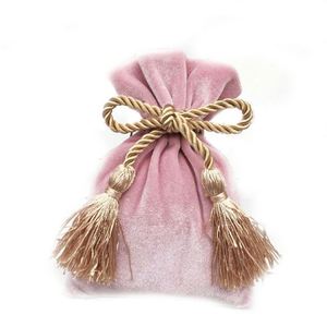Wedding Favors Colorful <b>Drawstrings</b> Velvet Candy <b>Bags</b> for Jewelry With Tassel - Product Image 6