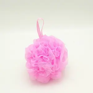 Natural flower bath shower ball sponge eco friendly body mesh bath ball sponge