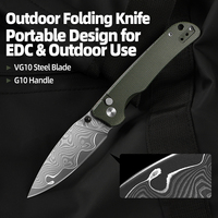 LONSDOW Şam Çelik Kamp G10 Saplı Katlanır Bıçak EDC Başparmak Düğmeli Hayatta Kalma Taktik Sınıf DIY Avcılık Açık Hava Cep Bıçakları