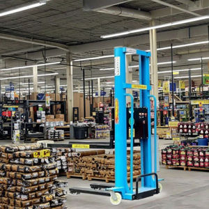 Carretilla elevadora de carga automática, 0,5 toneladas, 1 tonelada, altura de elevación, 1,6 metros, elevador de palés eléctrico portátil, apilador de elevación de carga automática - Product Image 6