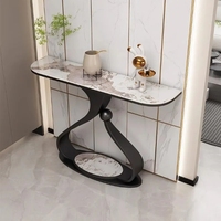 Entrée Lumière De Luxe Console Table Crème Simple Creative Couloir Contre Le Mur Très Étroit Moderne Bande Table Table D'extrémité