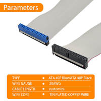 KS Custom ATA IDC 40-Pin IP67-zertifiziertes Flachbandkabel mit IDE-Anschluss, Kabelbaum aus PVC für Elektronik und Haushaltsgeräte
