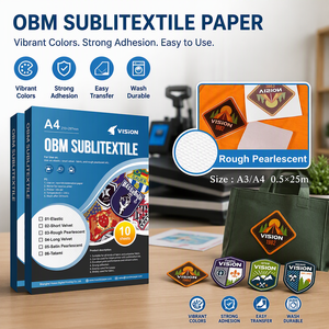 <span class=keywords><strong>Papel</strong></span> de Transferencia Sublimable A4 <span class=keywords><strong>OBM</strong></span> para Mezclas de Algodón y Poliéster, Hojas de Textura Personalizada para Aplicaciones Textiles con Sublimación por Inyección de Tinta - Product Image 2