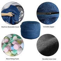 Promotion Großhandel Blau 90x90x55cm Lazy Sofa Riesige weiche Wohnzimmer Boden Sitzsack