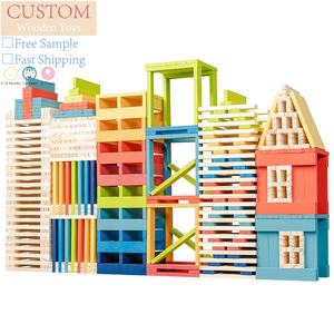 Katle mainan susun anak-anak, teka-teki garis warna-warni untuk konstruksi batang taman kanak-kanak - Product Image 1