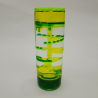 Minuteur à bulles liquides sensorielles en acrylique en spirale, avec contenu personnalisé, pour la relaxation, décoration de bureau pour l'école, la salle de classe et la maison