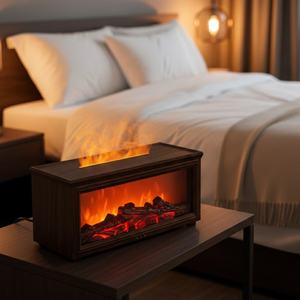 Dark wood color 280ml air humidifier essential <b>oil</b> aroma <b>diffuser</b> office use OEM/ODM available - Product Image 1