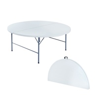 Großhandel Bestseller Hochzeitstisch für Braut und Bräutigam Events Outdoor Runder Esstisch Bankett Klapptische und -stühle