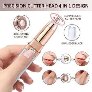 Kit 4 en 1 Depiladora Eléctrica para Mujer, Recortadora de Vello Nasal y de Orejas, Depiladora USB Portátil, Afeitadora Indolora para Bikini, Cuerpo, Rostro y Cejas - Product Image 6