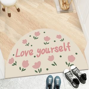 Großhandel Elegante Haushalt Saugfähige Badezimmer matte Imitieren Kaschmir Tür Schlafzimmer matte Frische Plüsch Nachttisch matte - Product Image 2