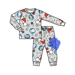 Boutique Tenues pour enfants <span class=keywords><strong>Pyjama</strong></span> de Pâques pour enfants Ensemble de <span class=keywords><strong>pyjama</strong></span> imprimé à manches longues pour tout-petits Ensemble de vêtements pour garçons de 9 <span class=keywords><strong>ans</strong></span> - Product Image 1