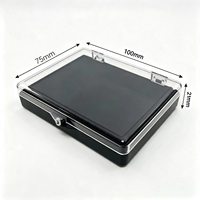 Boîte en plastique moulé par injection durable, conteneur rectangulaire transparent pour médailles et badges, étui de rangement portable pour objets de collection