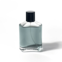 Flacon de parfum vide rectangulaire transparent de 120 ml, emballage en verre de luxe, atomiseur de parfum, flacon vaporisateur de parfum