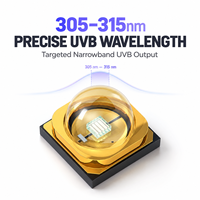 LED UV à haute puissance radiante 40-50mW, longueur d'onde maximale 305-315nm, **Diode UVB**, angle de vision de 60 degrés, base AIN
