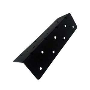 Plaque d'angle en fer pour lit, 160 mm, peinte en noir, épaisseur 1,4 mm, accessoire de quincaillerie pour meubles - Product Image 3