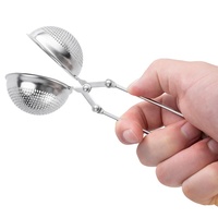 Infuseur à thé professionnel en acier inoxydable 304 à long manche Portable grands ustensiles de conception de boule à pression pour la cuisine à la maison de thé en vrac