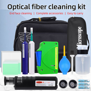 Kit de Herramientas de Limpieza de Fibra Óptica de 14 Piezas, Lápiz de Limpieza MPO de 1.25/2.5mm con un Solo Clic, Caja con 400 Microscopios de Fibra Óptica, <span class=keywords><strong>Limpiador</strong></span> de Fibra Óptica - Product Image 3
