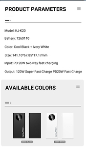 HYTO Portable 120W PD20W Pantalla LED de carga súper rápida Banco de energía grande Bancos de energía Estación de energía para <span class=keywords><strong>Xiaomi</strong></span> <span class=keywords><strong>mi</strong></span> - Product Image 2