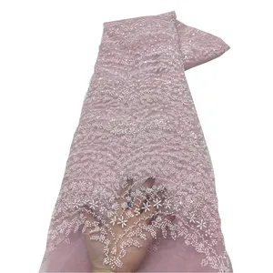 NI.AI новый дизайн бисер Сетчатое свадебное платье с блестками 3D бисером тяжелое кружевное свадебное платье Тюлевая сетка
