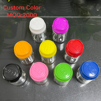 Vente chaude 100ml 3.38oz Emballage en poudre gommeuse de bonbons Pot de canette de soda Pot de bonbons en plastique PET avec couvercle à vis multicolore