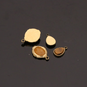 Ciondoli a Goccia in Occhio di Tigre Placcati Oro in Acciaio Inossidabile <span class=keywords><strong>per</strong></span> Creazione di Gioielli Fai-da-Te alla Moda - Product Image 5