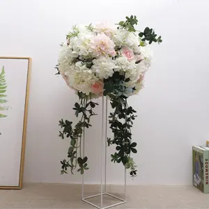 E- 50厘米中心挂花球婚礼人造丝玫瑰花接吻球派对装饰