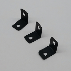 <b>Black</b> L-Shaped Corner Protector For Photo Frame Iron Right Angle <b>Bracket</b> Hardware Accessory Durable 90 Degree Fixing Mount - Product Image 1