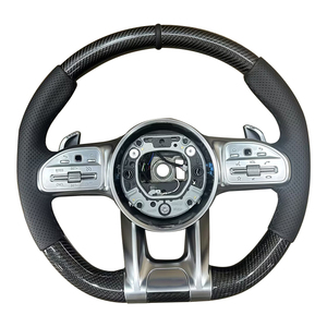 Pour <span class=keywords><strong>Mercedes</strong></span> Benz <span class=keywords><strong>AMG</strong></span> C300 <span class=keywords><strong>E300</strong></span> GLC GLA GLE CLS 2013 2014 2015 2016 2018 LED Affichage Volant En Fiber De Carbone En Cuir - Product Image 1