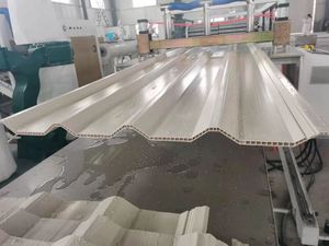 Machine d'extrusion à double vis pour plaques de toiture en PVC creux, tuiles de toiture en <span class=keywords><strong>polycarbonate</strong></span> PC, plaques trapézoïdales ondulées, pompe Siemens, <span class=keywords><strong>profil</strong></span> - Product Image 2