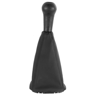 Poignée de levier de vitesses manuelle Chevrolet en cuir noir avec cache anti-poussière, 5 vitesses, design ergonomique - Product Image 2