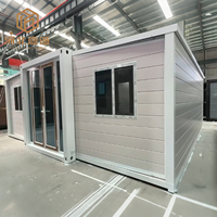 Maison conteneur pliable de haute qualité 20 pieds 40 pieds, maisons conteneurs maritimes préfabriquées en structure acier, maison pliable portable