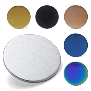 Koin DIY Kosong Bulat Emas 20/25/30/35/40/45/50mm, Token, Badge Hitam, Tag Perak, Papan Nama Logam, Koin Baja Anti Karat - Product Image 1