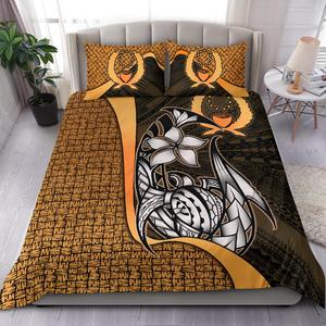 Tortue polynésienne avec crochet motif ensemble de literie personnalisé 3 pièces King Size Pohnpei micronésien ensemble de literie couette de luxe - Product Image 2
