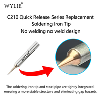 WYLIE C210 Ujung Solder Lepas Cepat, Ujung Pengganti Pemanas Cepat untuk Perbaikan Kabel Pita dan Kabel Terbang CPU Ponsel